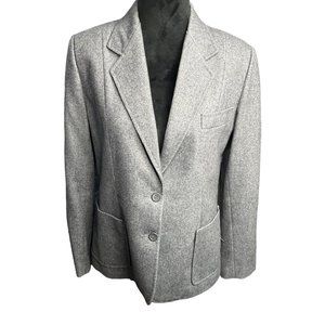 Vintage Collections‎ Wool Blend Blazer Size 14 Gray Women's